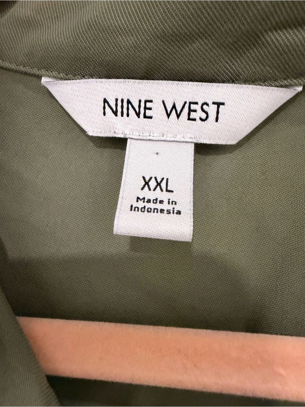 Nine West Utility Jumpsuit in Olive Green - Picture 4 of 6